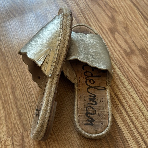 Sam Edelman Gold Slide Sandals - Picture 4 of 4